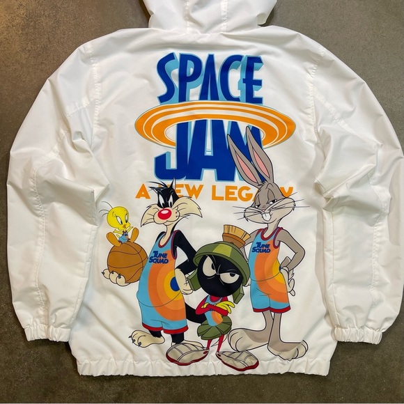 Vintage Members Only x Looney Tunes Space Jam Hooded Jacket - Picture 4 of 14